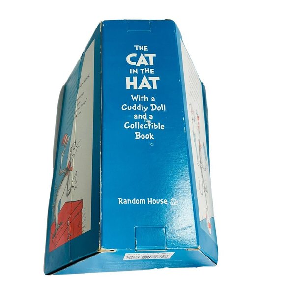Dr Seuss The Cat in the Hat Cuddly Plush Doll & Collectible Book Box Set Vintage - Picture 7 of 11